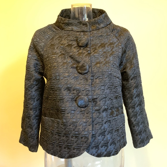 Houndstooth Cropped Jacket - Picture 7 of 11